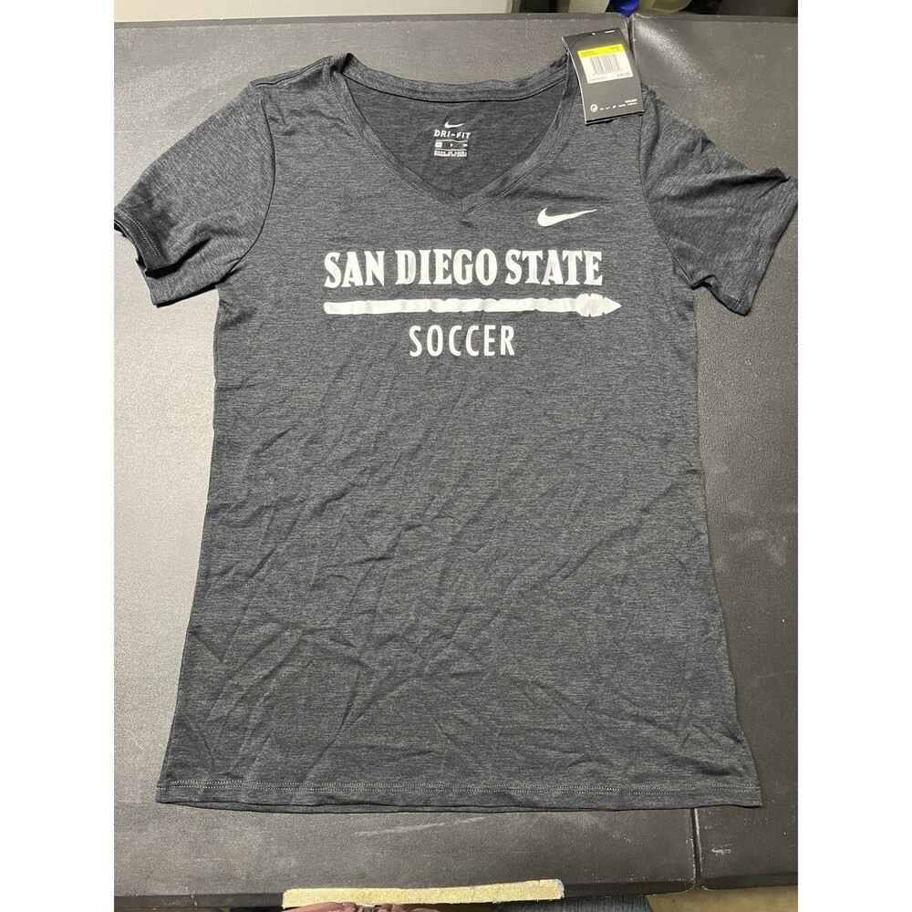 Nike Dri-Fit San Diego State Soccer Women’s Size Small Dark Grey Shirt With Tags